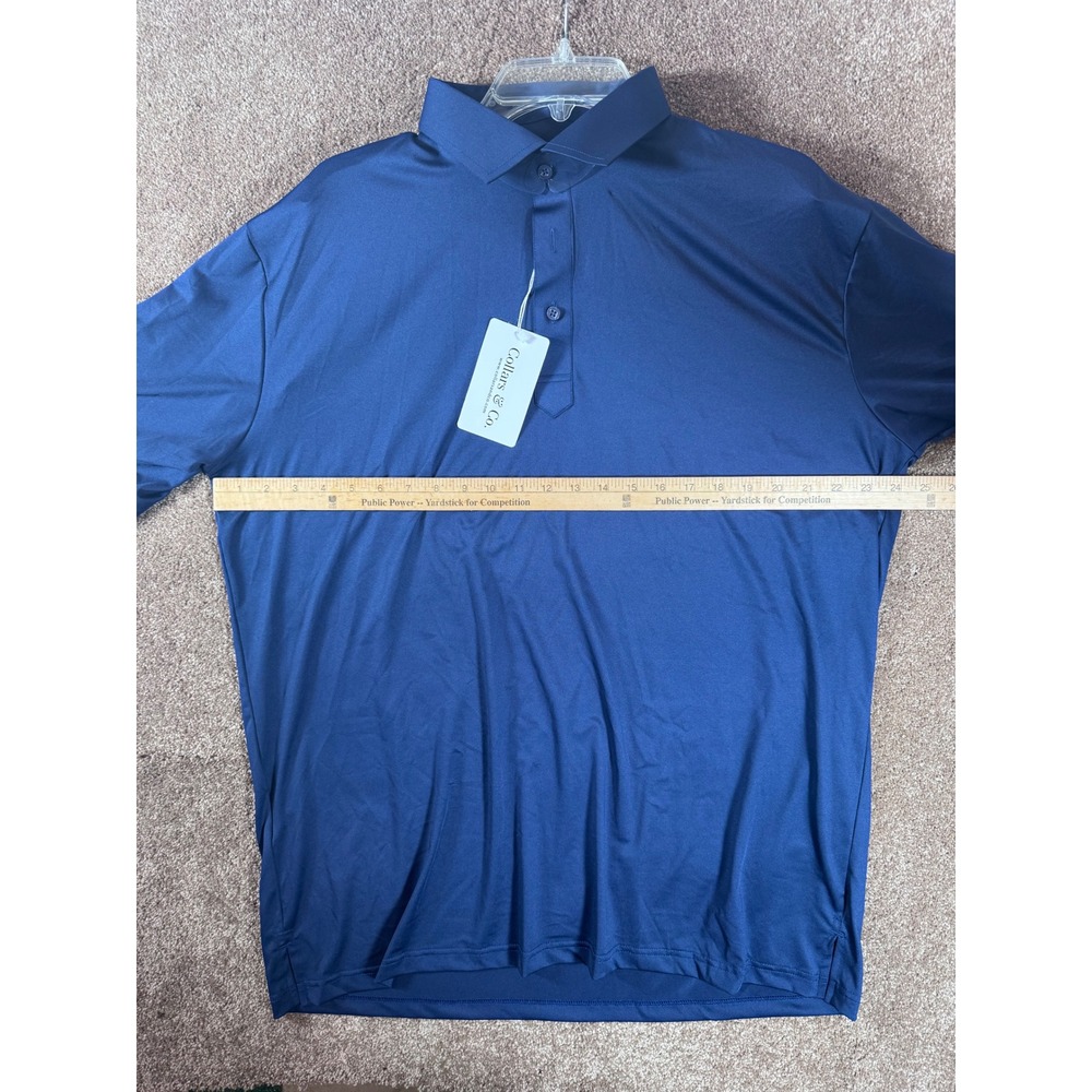 Collars and Co. Men's Performance Polo Shirt - Navy - Picture 6 of 10